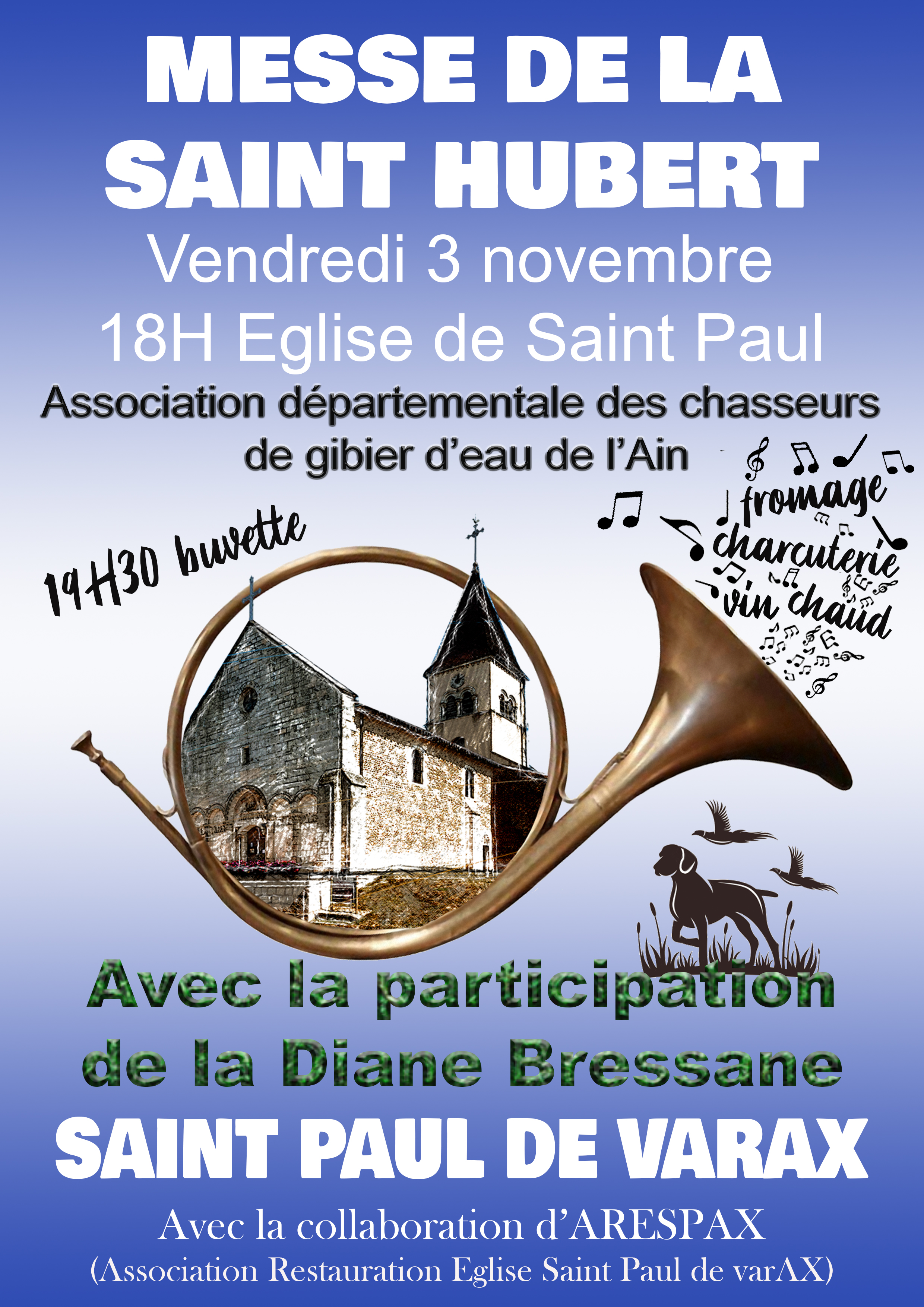 Affiche messe de la St-Hubert