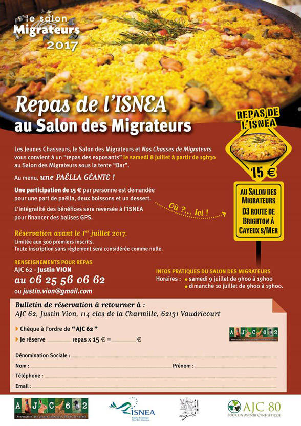 Bulletin réservation repas ISNEA